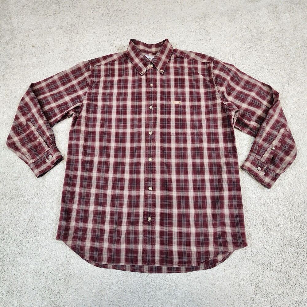 COVINGTON Men's Multi Plaid Button-Down Long Sleeve Shirt SZ M Wrinkle Free